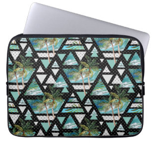 Funda Para Portátil Palmas y modelo de ondas geométricos abstractos