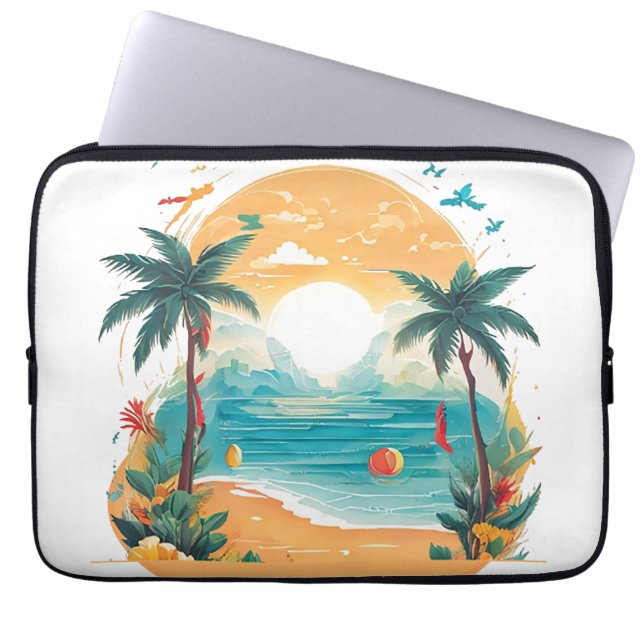 Funda Para Portátil palmera de Sun Beach (Frente)
