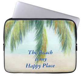 Funda Para Portátil Palmera en un día soleado en la playa