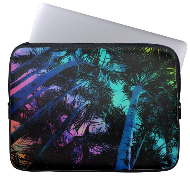 Funda Para Portátil Palmeras del arco iris (Frente)