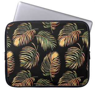 Funda Para Portátil Palmeras Oro-Verde: Patrón de color de agua sin fo
