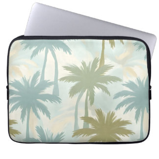 Funda Para Portátil Palmeras suaves – Patrón tropical pastel