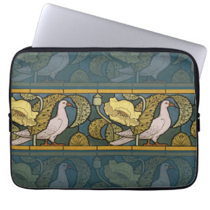 Funda Para Portátil Paloma Azul Pez Amarillo Arte Nuevo