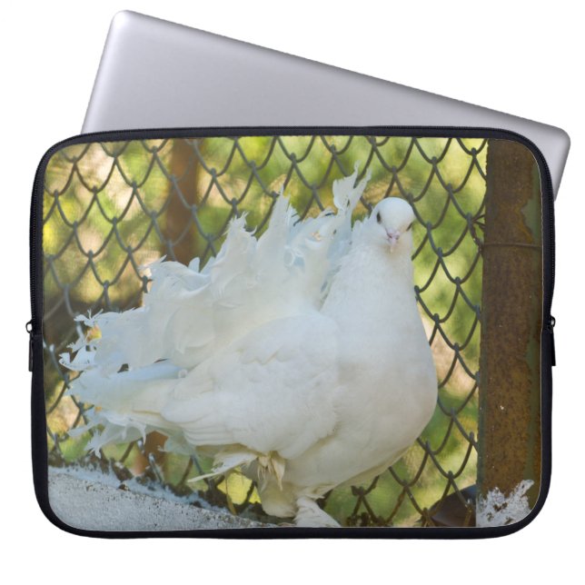 Funda Para Portátil Paloma blanca de la cola de milano (Frente)