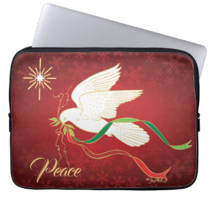 Funda Para Portátil Paloma Blanca Difundiendo Paz