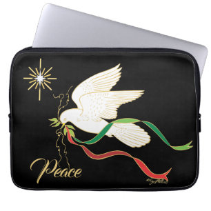 Funda Para Portátil Paloma Blanca Difundiendo Paz