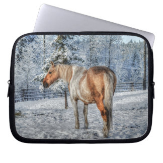 Funda Para Portátil Palomino pinta caballo y equino de nieve foto