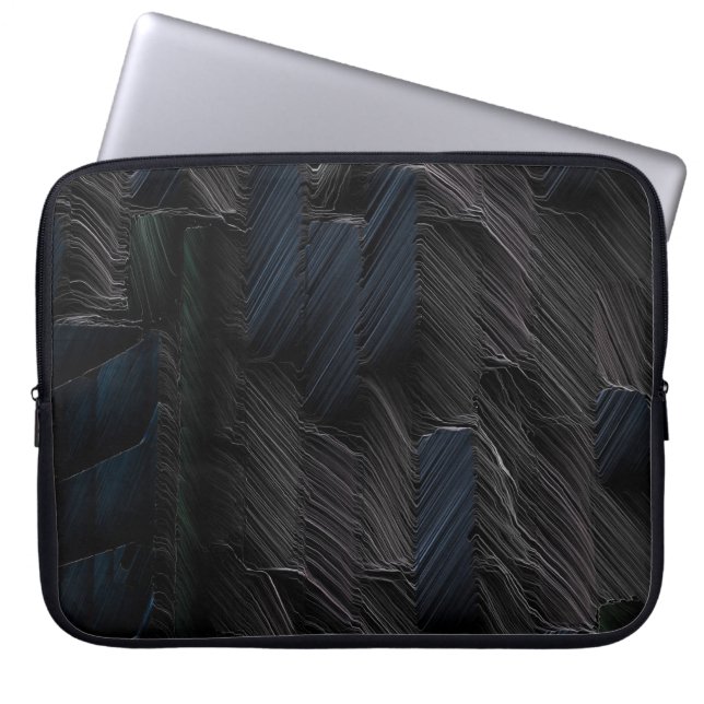 Funda Para Portátil Palos azules y verdes sobre recipientes de plástic (Frente)