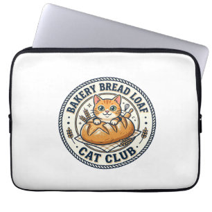 Funda Para Portátil Pan de Hogaza de Panadería Gato Gato Regalo para M