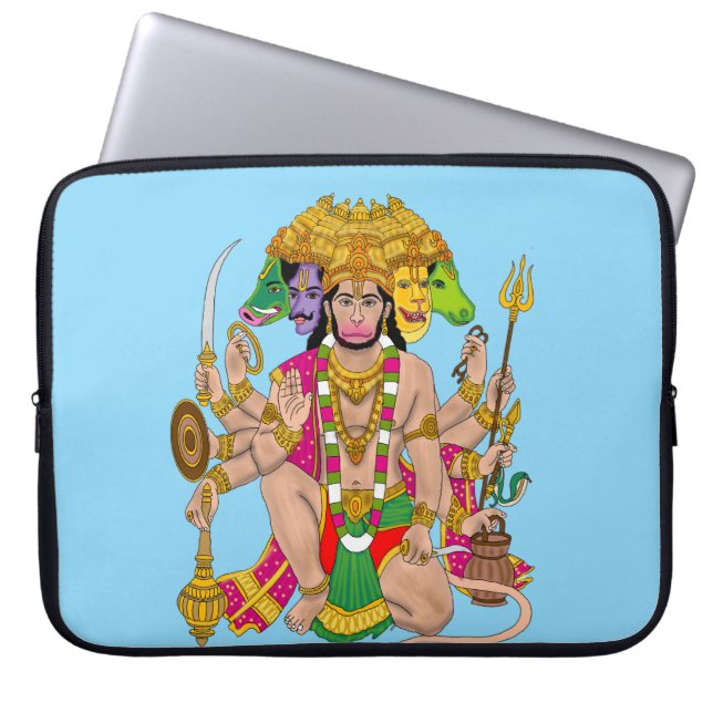 Funda Para Portátil Panchmukhi Hanuman Laptop Cover  (Frente)