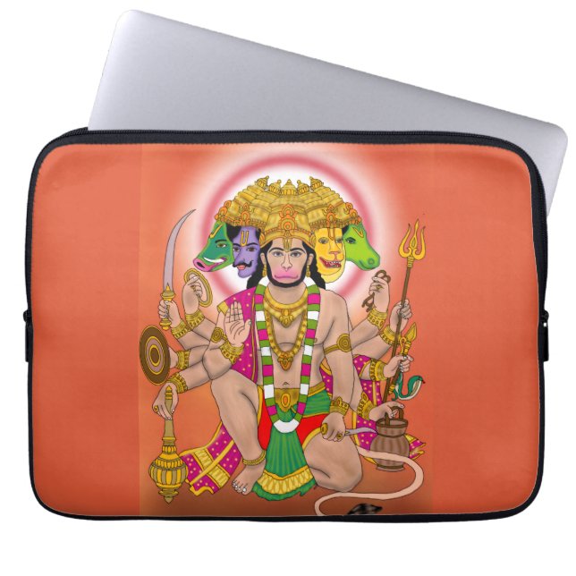 Funda Para Portátil Panchmukhi Hanuman Laptop Cover  (Frente)