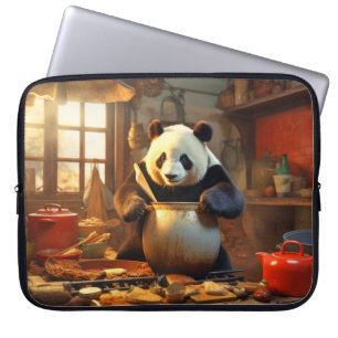 Funda Para Portátil Panda Bear Animal Fun Cocina Cocina Happy Time