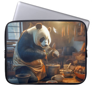 Funda Para Portátil Panda Bear Animal Fun Cocina Cocina Happy Time