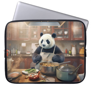 Funda Para Portátil Panda Bear Animal Fun Cocina Cocina Happy Time