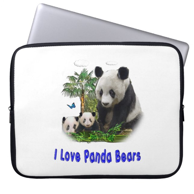 Funda Para Portátil panda beras (Frente)