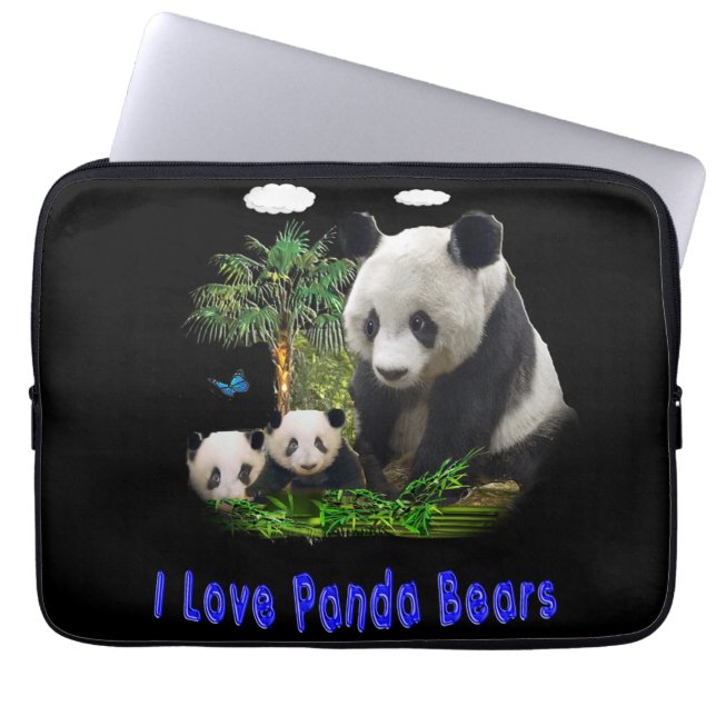 Funda Para Portátil panda beras (Frente)