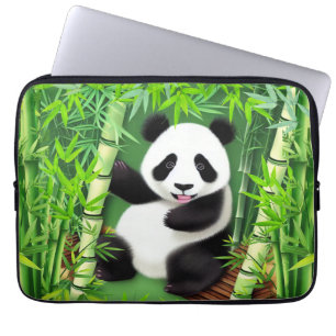 Funda Para Portátil Panda Cute En Bosque De Bambú