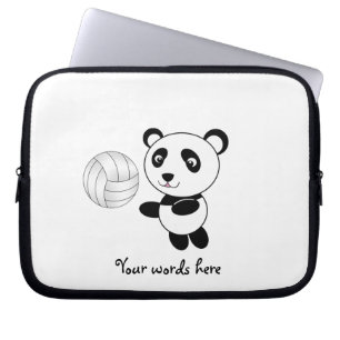 Funda Para Portátil Panda del voleibol
