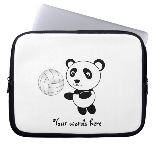 Funda Para Portátil Panda del voleibol (Frente)