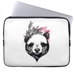 Funda Para Portátil Panda Oso Naturaleza animal salvaje Ilustracion ar