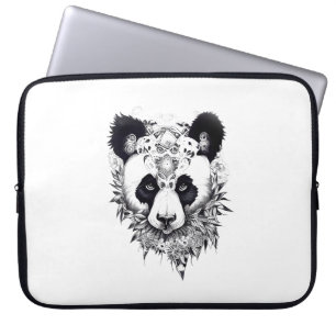 Funda Para Portátil Panda Oso Naturaleza animal salvaje Ilustracion ar
