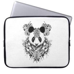Funda Para Portátil Panda Oso Naturaleza animal salvaje Ilustracion ar