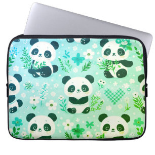 Funda Para Portátil Panda Patrón de oso Impresión verde