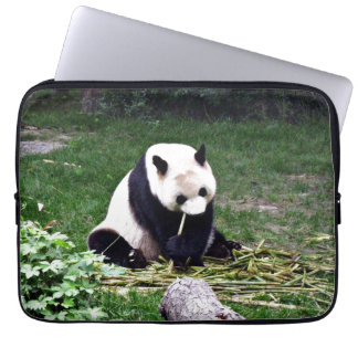 Funda Para Portátil Panda que come el bambú