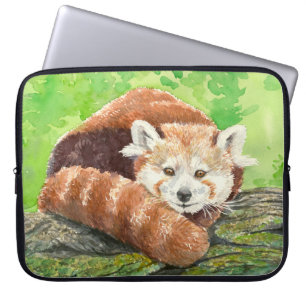 Funda Para Portátil Panda rojo