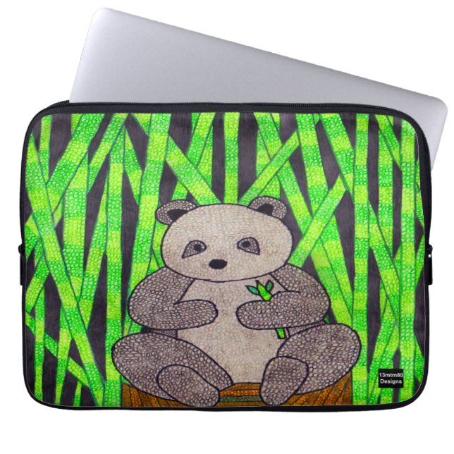 Funda Para Portátil Panda (sencillo) - Manga para portátiles (Frente)