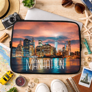 Funda Para Portátil Panorama de la ciudad de Manhatten