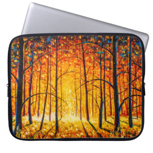 Funda Para Portátil Panorama naranja otoño soleado y cálido terreno fo