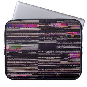 Funda Para Portátil Pantalla de TV con píxeles rotos. Fu abstracto