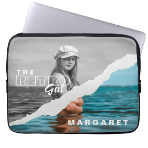 Funda Para Portátil Pantalla retro de fotografía retratada en blanco y