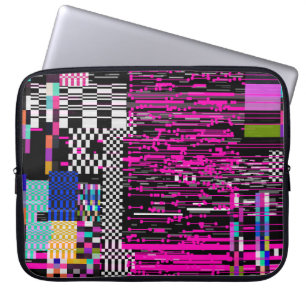 Funda Para Portátil Pantalla retro VHS brillante con parpadeo y rota