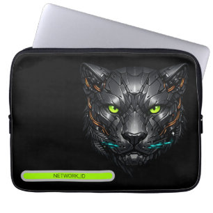 Funda Para Portátil Pantera Cibernética Cyberpunk Gamer Personalizada 