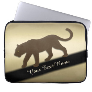 Funda Para Portátil Pantera de Florida sobre el oro Personal