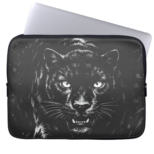 Funda Para Portátil Pantera Negra — por BurnsInHell (Frente)
