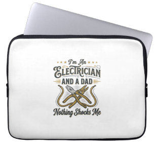 Funda Para Portátil Papá electricista nada me sorprende camiseta vinta