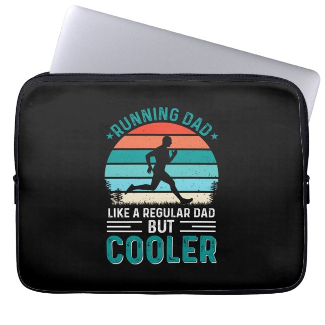 Funda Para Portátil Papá en ejecución (Frente)