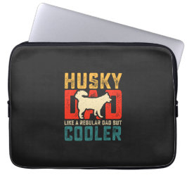 Funda Para Portátil Papá Husky, papá regular elevado a frío gracioso