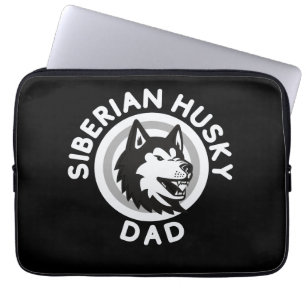 Funda Para Portátil Papá Husky Siberiano, regalo de papá perro