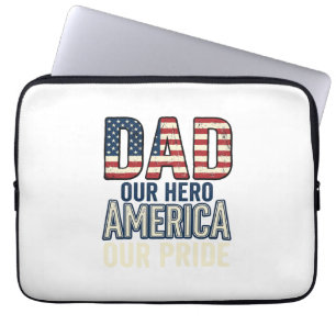 Funda Para Portátil Papá Patriota Nuestro Héroe Camiseta Vintage Diseñ