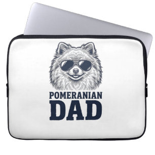 Funda Para Portátil Papá Pomerania Grabado Vintage Diseño Amante Perro