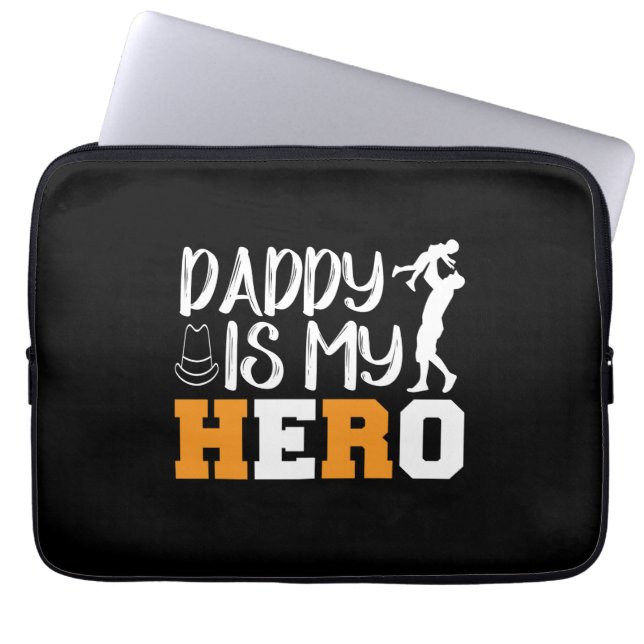 Funda Para Portátil Papá Regalos | Papi es mi héroe (Frente)