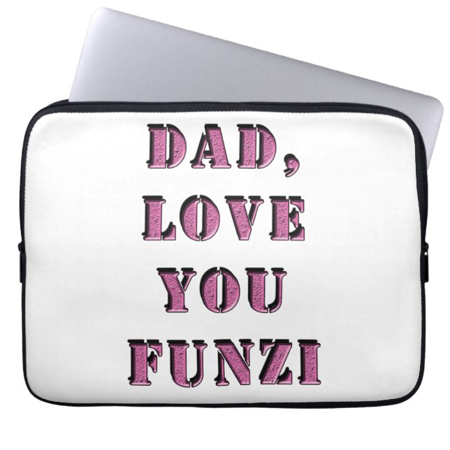 FUNDA PARA PORTÁTIL PAPÁ, TE AMO FUNZI 1 (Frente)