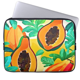 Funda Para Portátil Papaya tropical pop Art