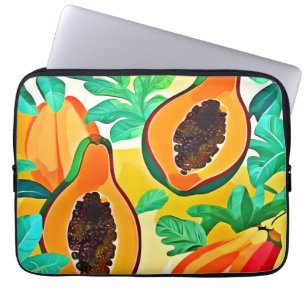 Funda Para Portátil Papaya tropical pop Art
