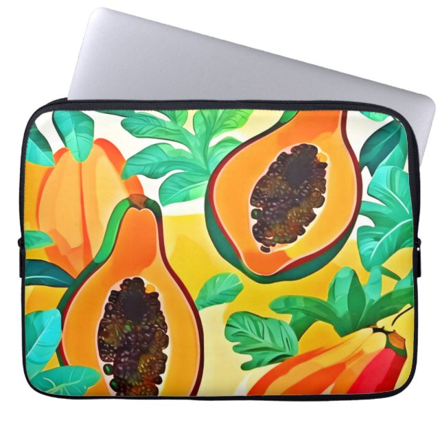 Funda Para Portátil Papaya tropical pop Art (Frente)