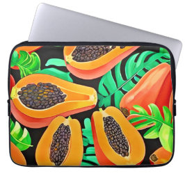 Funda Para Portátil Papaya y deja un patrón fresco